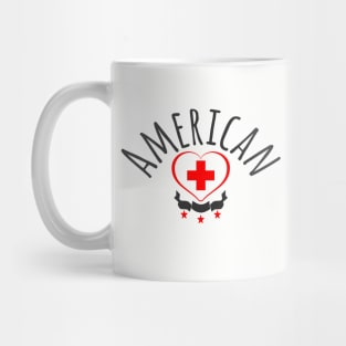 AMERICAN HEART BLACK 1 Mug